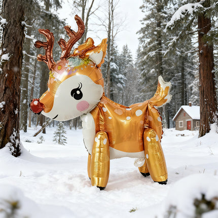 Reindeer Rudolph 58cm Foil Balloon – Christmas Xmas Party Decor Essential, Wonderful Ornament for Festive Gatherings