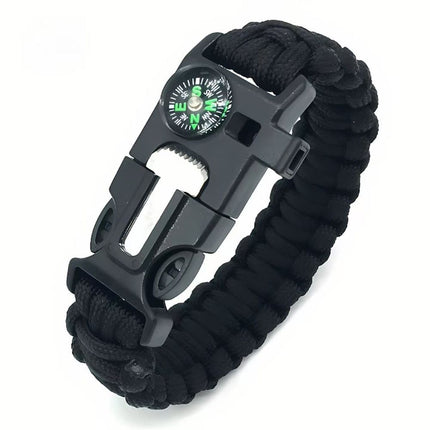 5-in-1 Paracord Survival Bracelet 7-Core Woven, Emergency Lifesaving Wristband for Outdoor Adventures