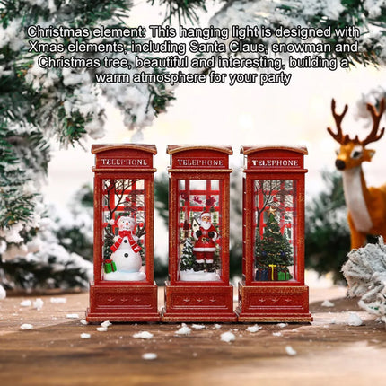 Christmas LED Light Up Lantern Xmas Santa Claus Table Lamp Ornament Decor Gifts
