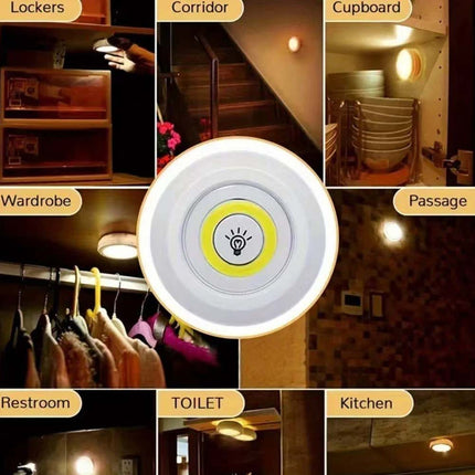 3 Pack Remote-Controlled LED Under Cabinet Lights: Dimmable, Timed, Battery Operated Push Lights