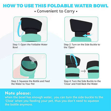 520ml Portable Dog Travel Water Bottle, Leakproof Outdoor Drinking Water Dispenser for Pets