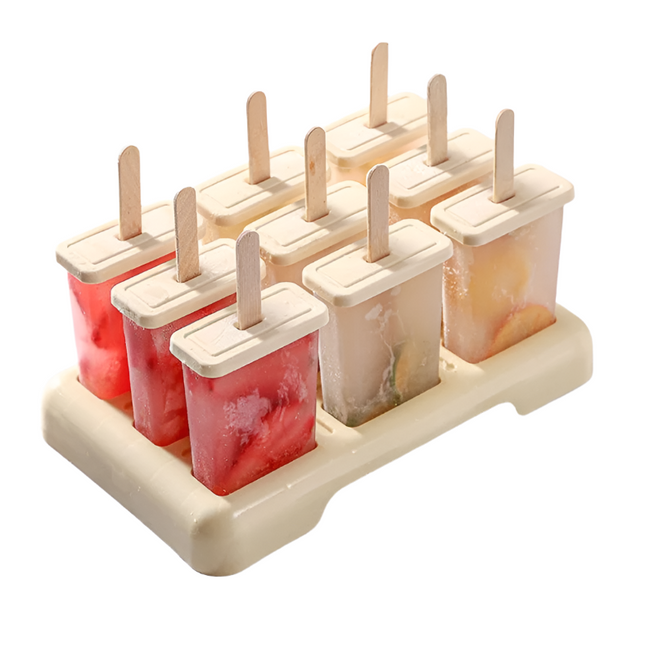 9 Cell Frozen Ice Cream Diy Pop Mold Popsicle Maker Lolly Mould Tray Pan