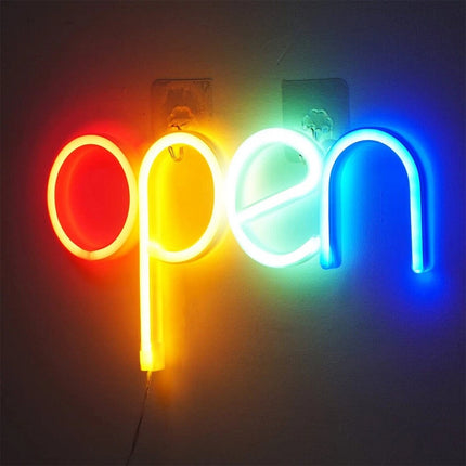 LED Shop Open Sign Light Bar Hotel Restaurant Window Hanging Display Lights