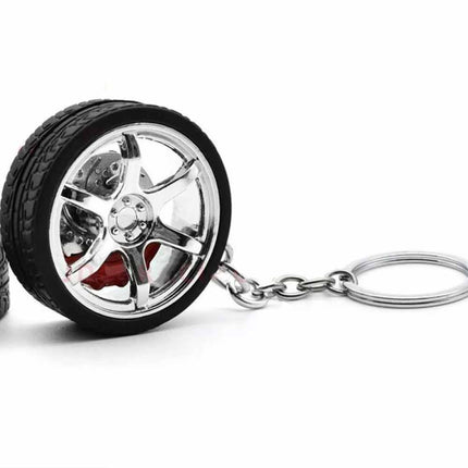 Chain Brake Discs Key Ring Simulation Tire Car Wheel Keychain RIM Wheel Keyring