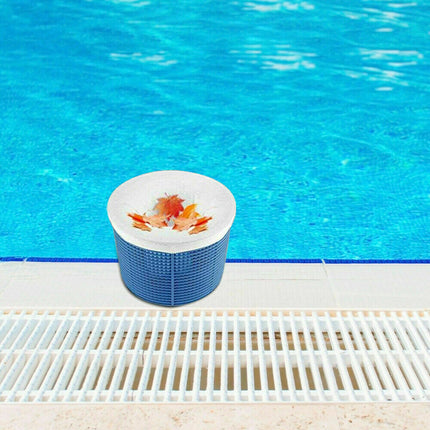 30/40/60 Pack Fine Mesh Pool Skimmer Socks, Reusable Filter Saver Basket Screens White