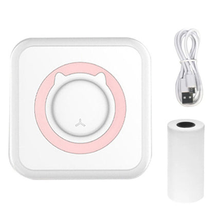 Mini Bluetooth Inkless Thermal Printer, Portable Photo & Label Maker with Paper Rolls