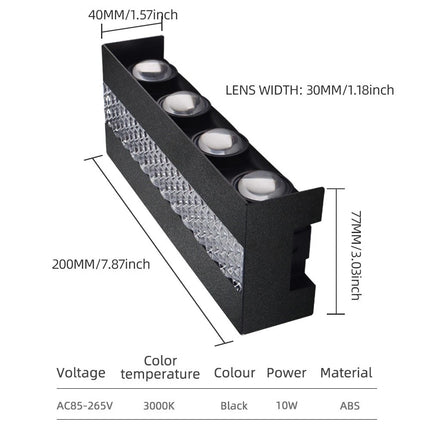 IP65 Waterproof LED Wall Light, 10W Modern Up/Down Sconce for Indoor Outdoor Use