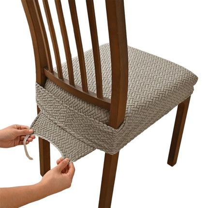 Jacquard Stretch Dining Chair Slipcovers, Removable & Washable Seat Covers
