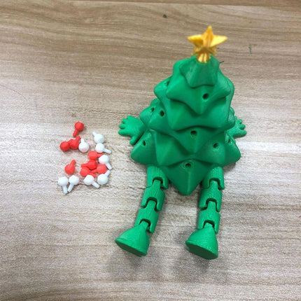 Printed Christmas Tree Desktop Decoration – Movable Joints Design, Exquisite Tabletop Christmas Ornament