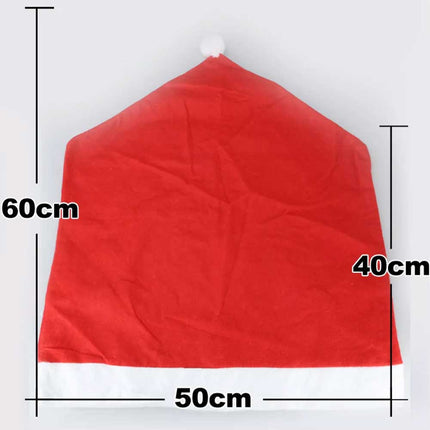 6x Christmas Chair Covers Dinner Table Santa Hat Home Decorations Ornaments Gift