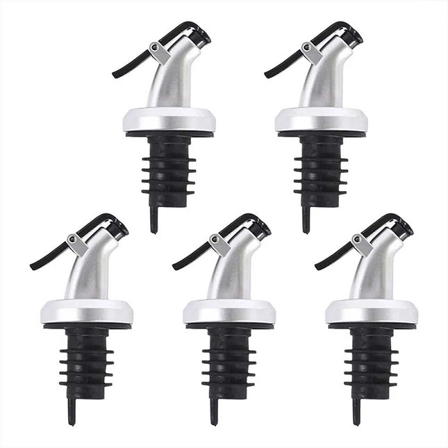 5X Liquor Wine Olive Oil Bottle Pourer Stopper Dispenser Tool Pour Spout Kitcken