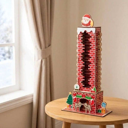 24 Day Xmas Countdown Santa Chimney Advent Calendar, Christmas Puzzle Toy Gift