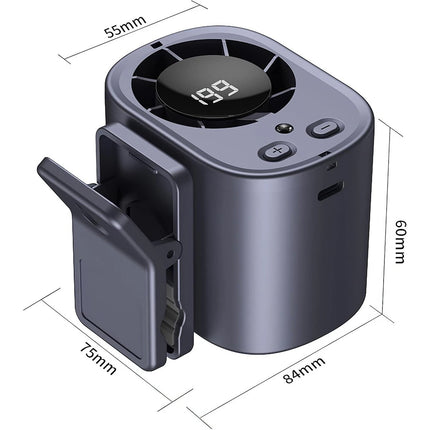Clip On Car Cooling Fan with LED Display, 360° Rotatable Portable Vehicle Cooler Fan
