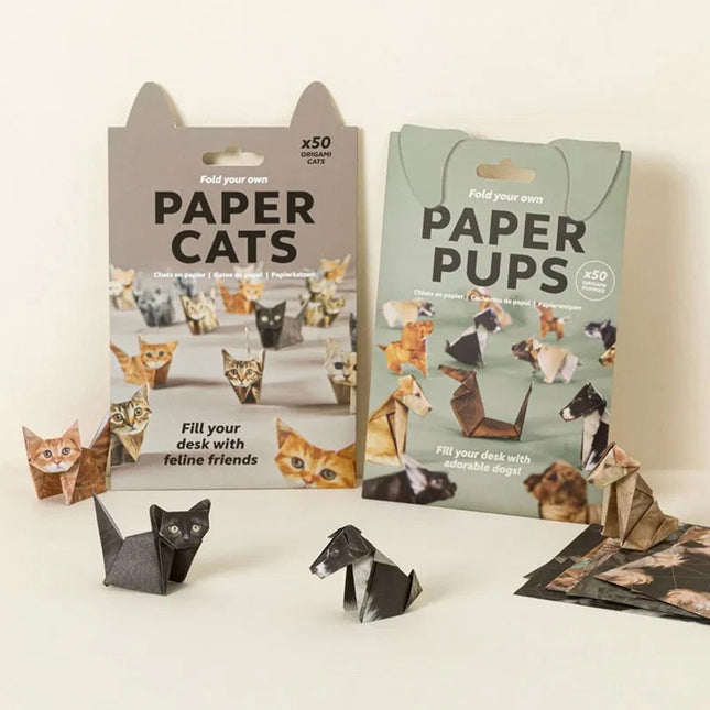 DIY Origami Animals Kit - 50 Sheets Paper to Fold Cat & Dog Figures