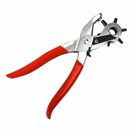 Leather Belt Puncher Eyelet Hole Paper Punch Punching Plier Revolving Craft Tool