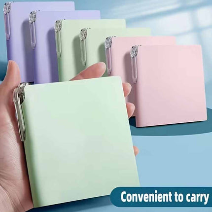 2Pcs Mini Portable Notebook with Pen, Random Color Pocket Notepad Stationery Gift for School Office Party