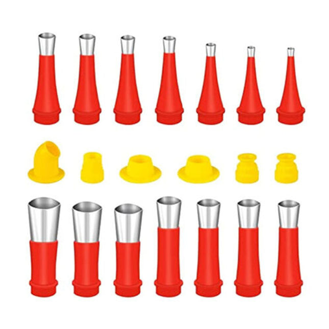 Universal Integrated Rubber Nozzle Tool Kit Reusable 20 Piece Rubber Nozzle Tool