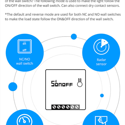 Sonoff Mini R2 Wifi Smart Switch 2 Way Modules eWeLink APP DIY Work with Alexa