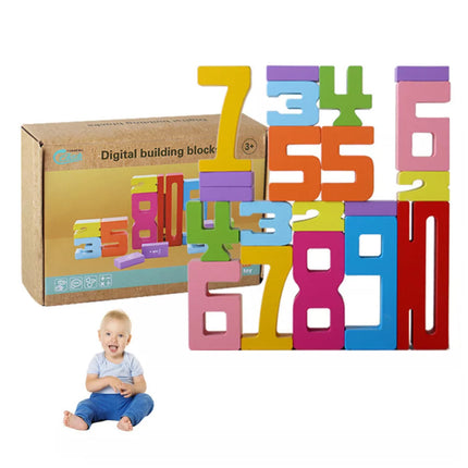 Montessori-Inspired Wooden Number Blocks,Funny Number Count Blocks Toys for Kids