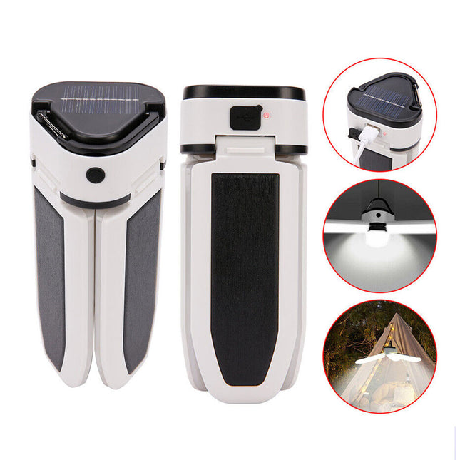 Solar 60LED 30W Camping Light Lantern Tent Lamp Outdoor Hiking Lights