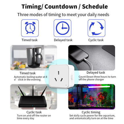 16A Smart WiFi & Zigbee AU Plug Voice Control Outlet for Alexa & Google Home