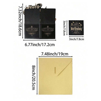 Gold 2D Pop-Up Birthday Greeting Card: Special Design for Mum, Dad, Friends & Loved Ones