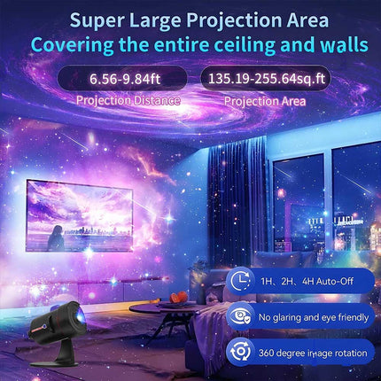Galaxy Planetarium Projector Night Light, Starry Sky Projection Lamp for Bedroom, Suitable for Babies, Kids & Adults
