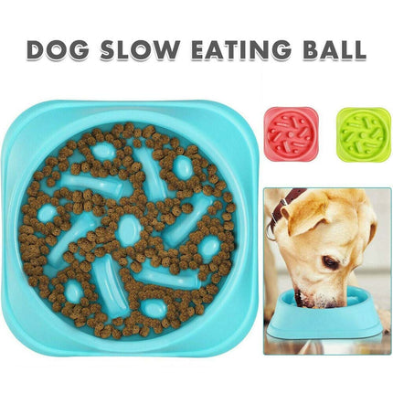 Healthy Dog Slow Eating Bowl Food Feeder Feed Large Bloat Stop Pet Cat Large