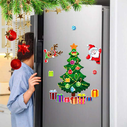 Christmas Santa Fridge Magnetic Sticker Refrigerator Sticker For Home Kitchen