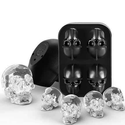 Skull Shape 3D Ice Jelly Cube Mold Bar Party Silicone Tray Chocolate Mould
