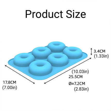 3PCS Silicone Donut Mold, Muffin Chocolate Cake Cookie Doughnut Baking Mould Tray