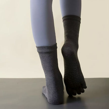 Women's Long Toe Split Non-Slip Yoga Socks for Fitness & Pilates