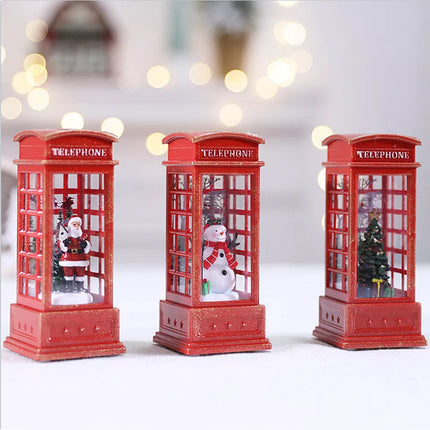 Christmas LED Light Up Lantern Xmas Santa Claus Table Lamp Ornament Decor Gifts