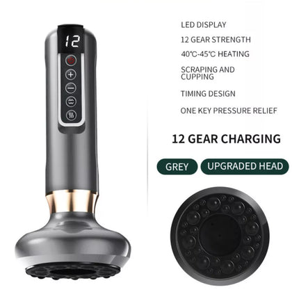 12 levels Electric Cupping Massager Vacuum Suction Cup GuaSha Anti Cellulite USB Charging