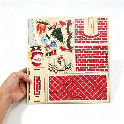 24 Day Xmas Countdown Santa Chimney Advent Calendar, Christmas Puzzle Toy Gift