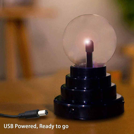 Plasma Ball Globe Light Glowing Table Lamp Sound Touch Activated Disco Party