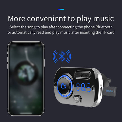 Handsfree Wireless Bluetooth 5.0 FM Transmitter Car Radio MP3 Player USB Charger