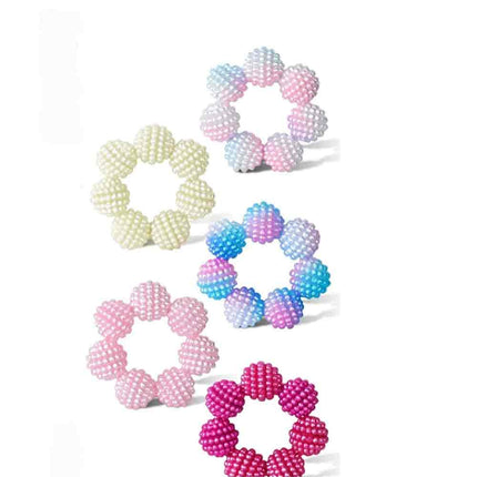 5 Pack Beaded Sensory Finger Rings, Stress Relief Fidget Rings for Autism ADHD
