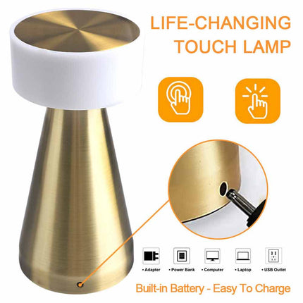 Touch Led Table Lamp Rechargeable Desk Lamp Night Light For Restaurant Hotel Bar