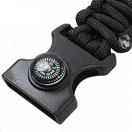 5-in-1 Paracord Survival Bracelet 7-Core Woven, Emergency Lifesaving Wristband for Outdoor Adventures