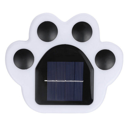 4PCS Animal Bear Paw Print Solar Power Light Outdoor Garden Yard Waterproof Lamp