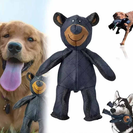 2025 Powerful Bear Pet Toy with Anti Bite Nylon Cloth and Dog Voice Toy