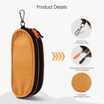 Double Layer Sunglasses Case, Waterproof Portable Travel Glasses Organizer Bag