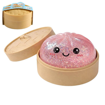 2 Pack Slow Rebound Steamed Bun Squishy Stress Relief Toy, Cute Squeeze Fidget Toy for Anxiety Relief, Random Color