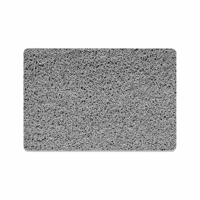 Grey Rectangular Loofah Shower Mat, 60×40cm Non Slip Quick Dry Bath Mat, Super Absorbent Anti-Mould Bathroom Floor Mat for Shower Stall