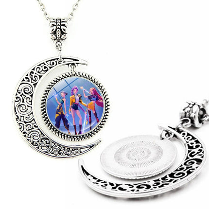 K-POP Devil Hunter Necklace, Essential for Trendy People, Dark Style Sweater Chain, Korean Wave Retro Accessories