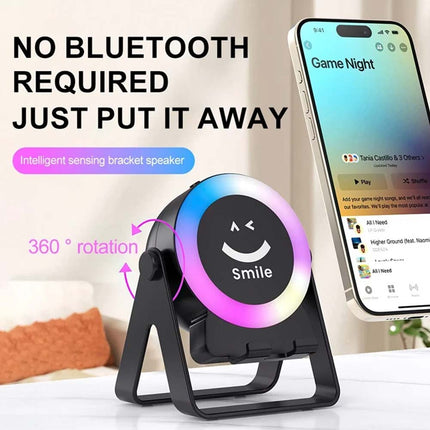 4-in-1 Wireless Induction Bluetooth Speaker, Rechargeable Audio Bracket Speaker