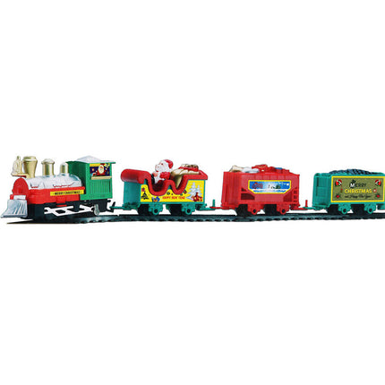 Christmas Train Electric Railway Tracks Santa Claus Car Kids Education Xmas Gift