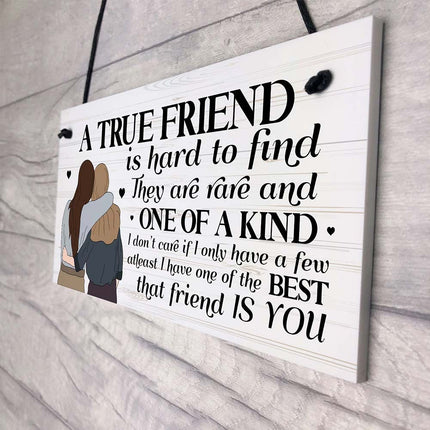 True Friend Wooden Wall Decor – Thoughtful Friendship Gift for Her