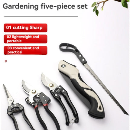 5Pcs Garden Pruning Tool Set with Storage Box Home Plant Flower Gardening Kit